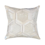 Cowhide Decorative Pillow // Silver