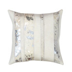Cowhide Stripe Pillow // Silver (Style 1)
