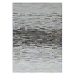 Hand-Loomed Cowhide Silver Area Rug // 5' 0" X 8' 0"