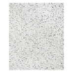 Hand-Loomed Cowhide Area Rug Pattern 2 // Silver // 7' 9" X 9' 9"