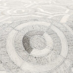 Hand Loomed Cowhide Silk Area Rug // Ringlet Pattern (2' 0'' X  3' 0'')