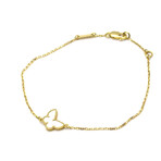 Van Cleef & Arpels // 18k Yellow Gold Sweet Alhambra Shell Bracelet // 6.1"-6.69" // Store Display