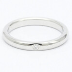 Tiffany & Co. // Platinum Stacking Ring With Diamond // Ring Size: 7 // Store Display