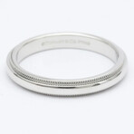 Tiffany & Co. // Platinum Classic Milgrain Ring // Ring Size: 8 // Store Display