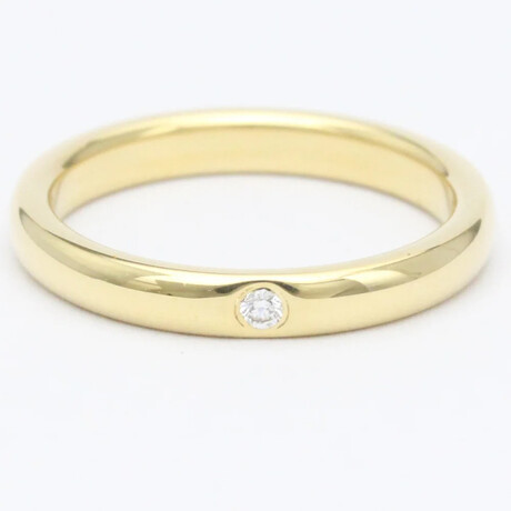 Tiffany & Co. // 18k Yellow Gold Stacking Diamond Ring // Ring Size: 5.5 // Store Display