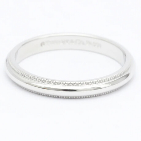 Tiffany & Co. // Platinum Classic Milgrain Ring // Ring Size: 8.5 // Store Display