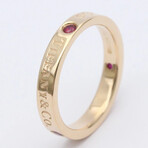 Tiffany & Co. // 18k Rose Gold Flat Ring With Ruby // Ring Size: 4 // Store Display