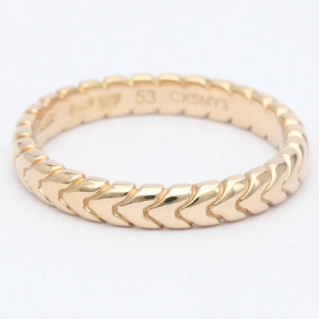 Bulgari // 18k Rose Gold Spiga Ring // Ring Size: 6.5 // Store Display