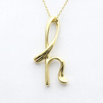 Tiffany & Co. // 18k Yellow Gold Initial Necklace // 14.56" // Store Display