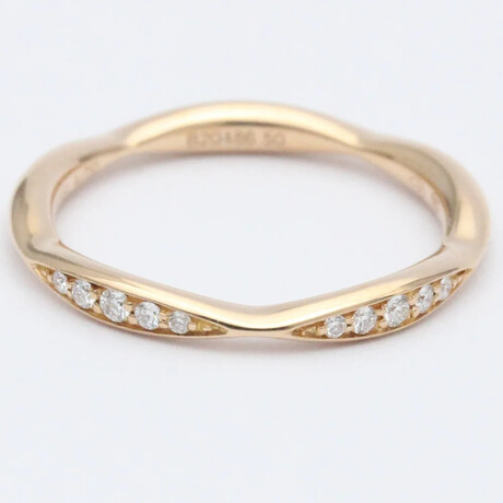 Chanel 18k Rose Gold Half Eternity Diamond Ring // Ring Size: 5.5 // Store Display