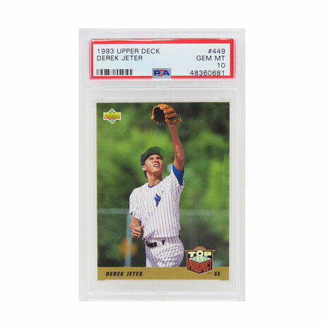 Derek Jeter (New York Yankees) // 1993 Upper Deck Baseball // RC Rookie Card #449 - PSA 10 GEM MINT