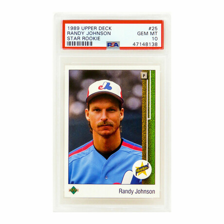 Randy Johnson (Montreal Expos) // 1989 Upper Deck Baseball // #25 RC Rookie Card - PSA 10 GEM MINT