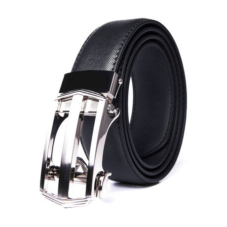 Automatic Ratchet Buckle Dress Belt // Black (32/34)