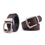 Leather Rachet Casual Belt // Brown (32/34)