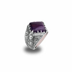 Square Cut Real Amethyst Ring (8)
