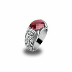 Cool Red Stone Ring (7.5)