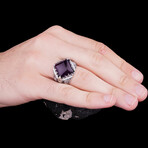 Square Cut Real Amethyst Ring (5)