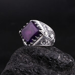 Square Cut Real Amethyst Ring (6)