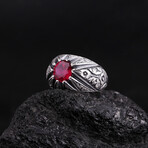 Lab Red Garnet Ring (6)