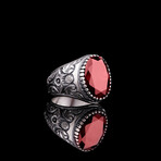 Red Cubic Zirconia Ring (5)