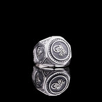 Emperor's Seal Ring with CZ Diamonds (5.5)