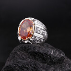 Champagne Topaz Ring with Gold Plated Setting (8)