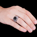 Faceted Black Stone Ring (9)