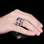 Mystic Topaz Ring with Gold Plated Setting (5.5)