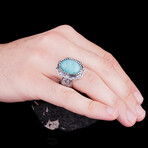 Natural Blue Beryl Ring (6.5)