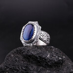 Authentic Blue Tigers Eye Ring (7.5)