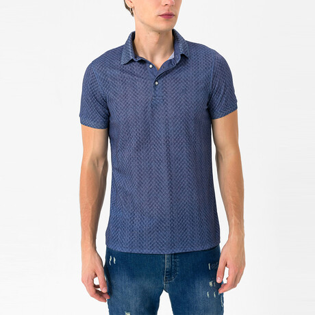 Noe Short Sleeve Polo Shirt // Navy (S)