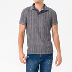 Noe Short Sleeve Polo Shirt // Black + Beige (S)