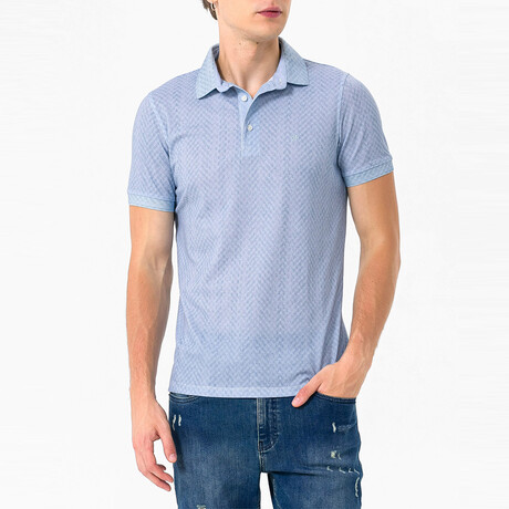 Noe Short Sleeve Polo Shirt // Blue (S)