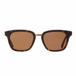 Unisex Fiction Sunglasses // Matte Dark Tortoise + Brown
