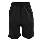 Casual Knee-Length Linen Shorts // Black (M)