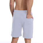 Stretch Waist Cotton Shorts // White (S)
