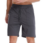 Stretch Waist Cotton Shorts // Gray (XL)
