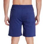 Stretch Waist Cotton Shorts // Medium Blue (M)