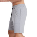 Stretch Waist Cotton Shorts // Light Gray (S)