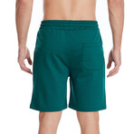 Stretch Waist Cotton Shorts // Green (L)
