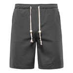 Beaded Drawstring Linen Shorts // Green (L)