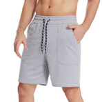 Stretch Waist Cotton Shorts // Light Gray (XL)