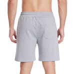 Stretch Waist Cotton Shorts // Light Gray (L)