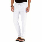 Tailored Lounge Pants // White (S)