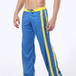 Contrast Stripe Sweatpants // Blue + Yellow (M)