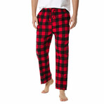Checked Pajama Pants // Red + Black (XL)