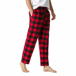 Checked Pajama Pants // Red + Black (S)