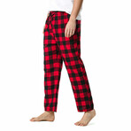 Checked Pajama Pants // Red + Black (L)