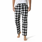 Checked Pajama Pants // Black + White (L)