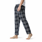 Plaid Pajama Pant // Navy + White (L)